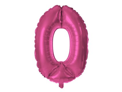 BALÓNEK ČÍSLICE 0, 30CM, MATNĚ RŮŽOVÁ