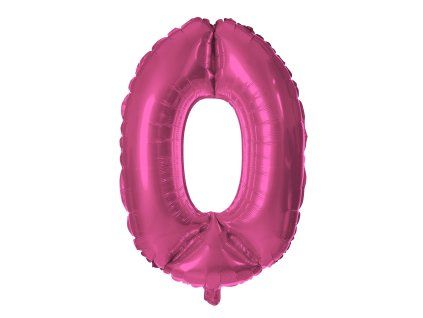 Balónek foliový TORO číslice 0 30cm růžový
