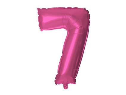 BALÓNEK ČÍSLICE 7, 30CM, MATNĚ RŮŽOVÁ