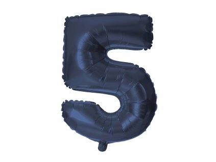 BALÓNEK ČÍSLICE 5, 30CM, MATNĚ TMAVĚ MODRÁ