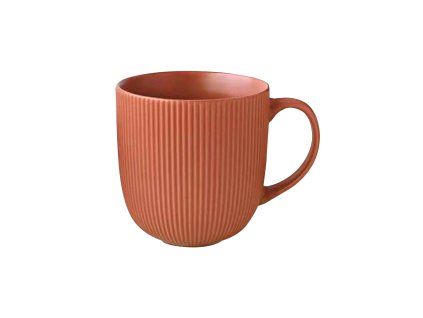 Keramický hrnek 510ml KITCHISIMO žebrovaný cihlový