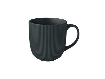Keramický hrnek 510ml KITCHISIMO žebrovaný tmavě zelený