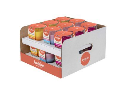 SVÍČKA VONNÁ BOLSIUS DISPLAY 3X6KS ASORT 8X7CM 24H