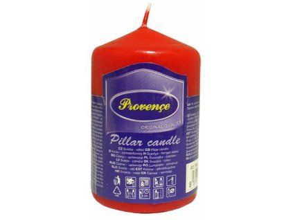 Neparfemovaná svíčka PROVENCE 8cm červená