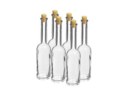 láhev  100ml skleněná se zátkou (6ks)