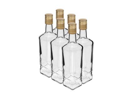 láhev  500ml PRINCIPLE skleněná s uzávěrem (6ks)