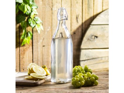 láhev 1,0l HRANATÁ, patent.uzávěr, sklo