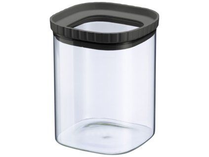 Skleněná dóza se silikonovým víčkem, stohovatelná, 1080 ml