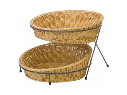 Stojan drátěný pro 2 kulaté koše ø 34,5 cm bez košíků