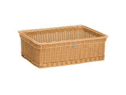 Koš s kovovým rámem 40 x 30 x 13 cm - světle béžový