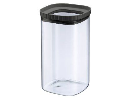 Skleněná dóza se silikonovým víčkem, stohovatelná, 1500 ml