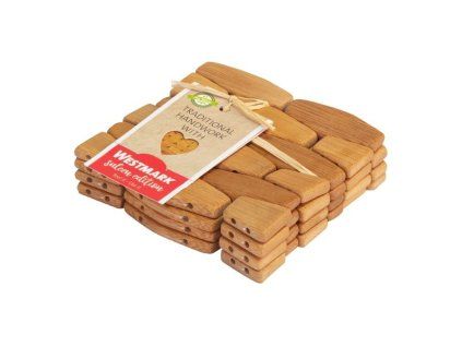 Sada tácků bambusových TRAPEZ 10 x 10 cm / 4 ks v sadě