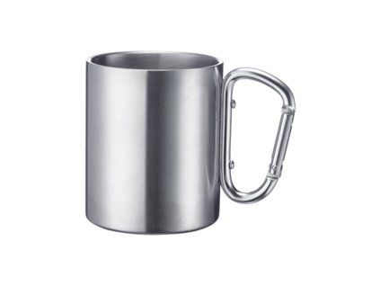 Hrnek nerezový s karabinou - 300 ml