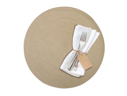 Prostírání kulaté KRUH, ø 38 cm - pískové