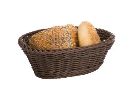 Košík oválný 25 x 17 x 8,5 cm - hnědý