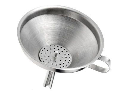 Trychtýř s odnímatelným sítkem, nerezový 13 cm