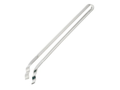 Kleště na špekáčky zahnuté, nerezové 34 cm
