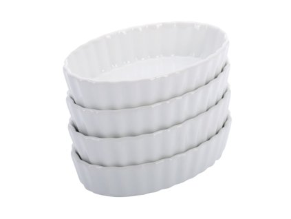 Miska zapékací, porcelánová OVAL / 4 ks