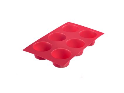 Forma silikonová na 6 muffinů - červená