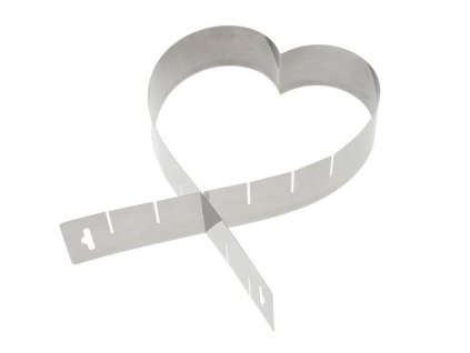 Forma na dort nastavitelná - tvar srdce 5 cm