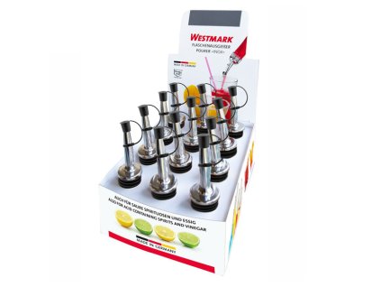 Nálevka s víčkem a příchytkou, plastová INOX STANDARD / 12 ks