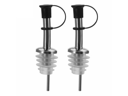 Nálevka s víčkem a příchytkou, silikonová INOX STANDARD / 2 ks