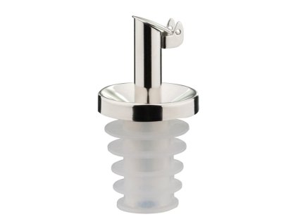 Nálevka na ocet krátká s kovovým víčkem, silikonová INOX ESSIG-SPEZIAL