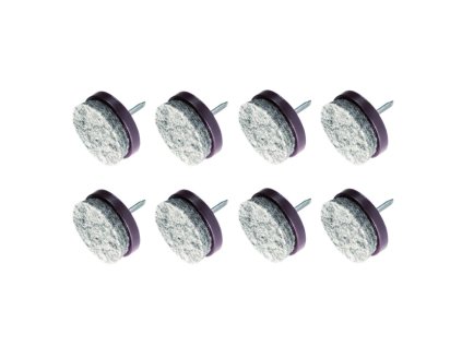 Podložky s hřebíkem, filcové ø 24 mm / 8 ks