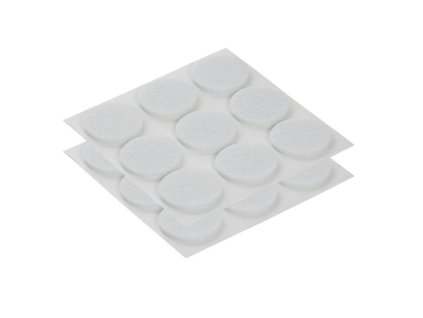 Podložky nalepovací ø 2,5 cm - bílá / 18 ks