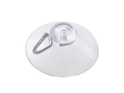 Háček s přísavkou ø 4 cm - transparentní / 3 ks
