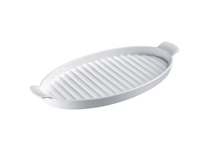 Tác servírovací, porcelánový na chřest
