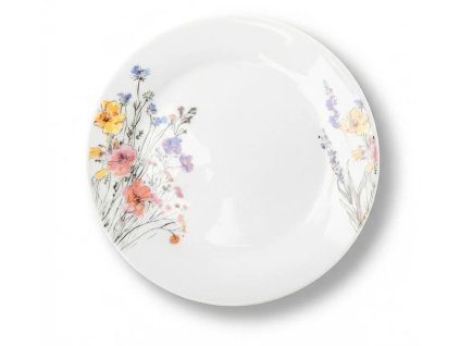 talíř d19cm dezertní TULYA, luční květiny, porcelán