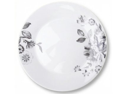 talíř d23cm mělký SUSANNE, květiny, porcelán