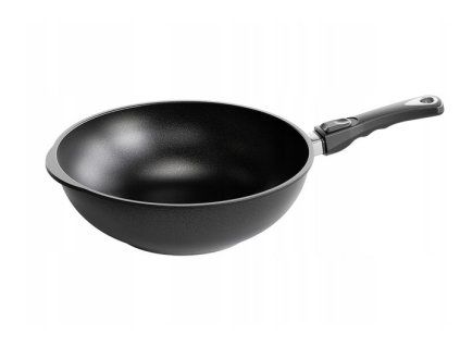 pánev d32x10cm, WOK AMT 3,0l, nepřil.povrch, odn.ruk.,litina,ind.