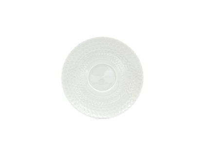 podšálek 15cm HONEYCOMB porcelánový BÍ