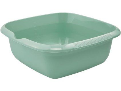 mísa čtv.38x38x15cm s výlevkou, sv.zelená, 13l, plast