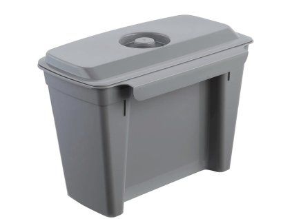 koš odp.  4l závěsný, sev.šedý, víko, 27x16,3x19cm, MILAN, plast