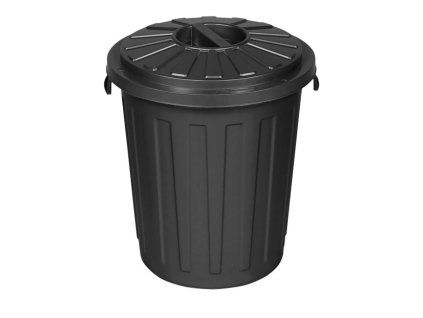koš odp.50l POPELNICE grafit, d50x55 s víkem, plast