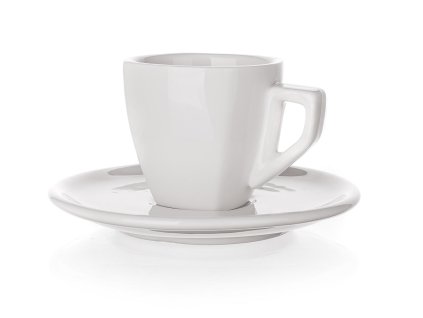šálek + podšálek  60ml square ALBA porcelánový BÍ (6ks)