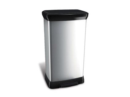 Odpadkový koš DECOBIN pedal 50l - stříbrný