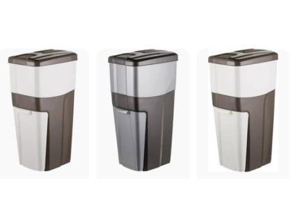 koš odp.2+1 TRYPLA šedý, bílý,,hnědý, (18l+16l, 4,5l), tříděný odp.