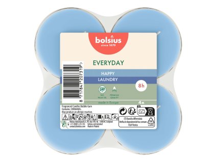 SVÍČKY ČAJOVÉ MAXI HAPPY LAUNDRY, SADA 4KS