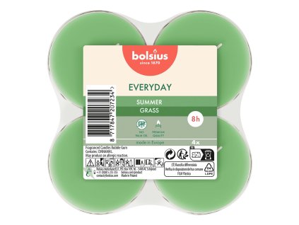 SVÍČKY ČAJOVÉ MAXI SUMMER GRASS, SADA 4KS