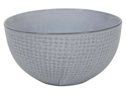 MISKA 15X7.5CM KERAMIKA ŠEDÁ TKANÝ VZOR
