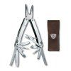 Kleště SWISS TOOL SPIRIT X, stříbrné, kožené pouzdro