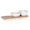 miska sada 4díl.(3xmiska,1xtác) 33x9,7x4,7cm porcelán/bambus BRILLANTE