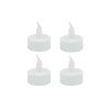 svíčka čajová LED pr.3,5cm BÍ (4ks) s bateriemi, časovačem 38 6507