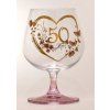 Sklenice Brandy - výročí 50 - růžová 35 17294
