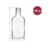 láhev placatka 200ml skleněná