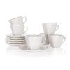 šálek + podšálek 250ml square ALBA porcelánový BÍ